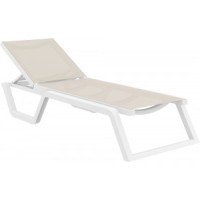 Шезлонг Rio  White Taupe